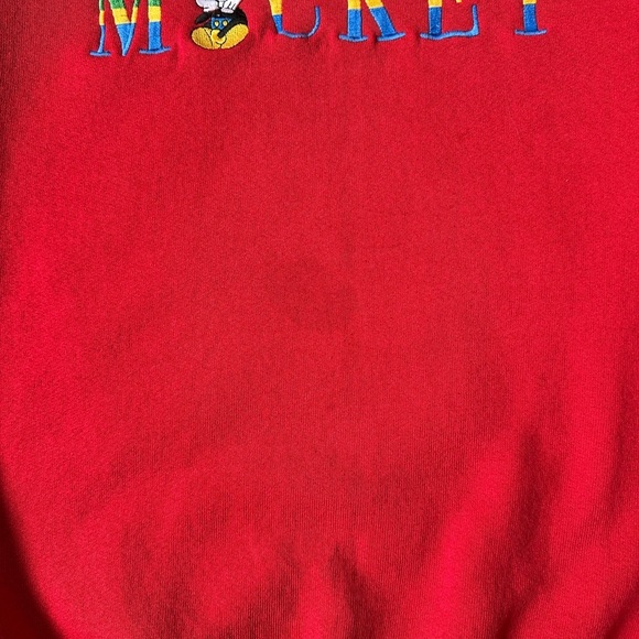 Vintage Disney Mickey Mouse Spellout Crewneck Size XL - Picture 9 of 9